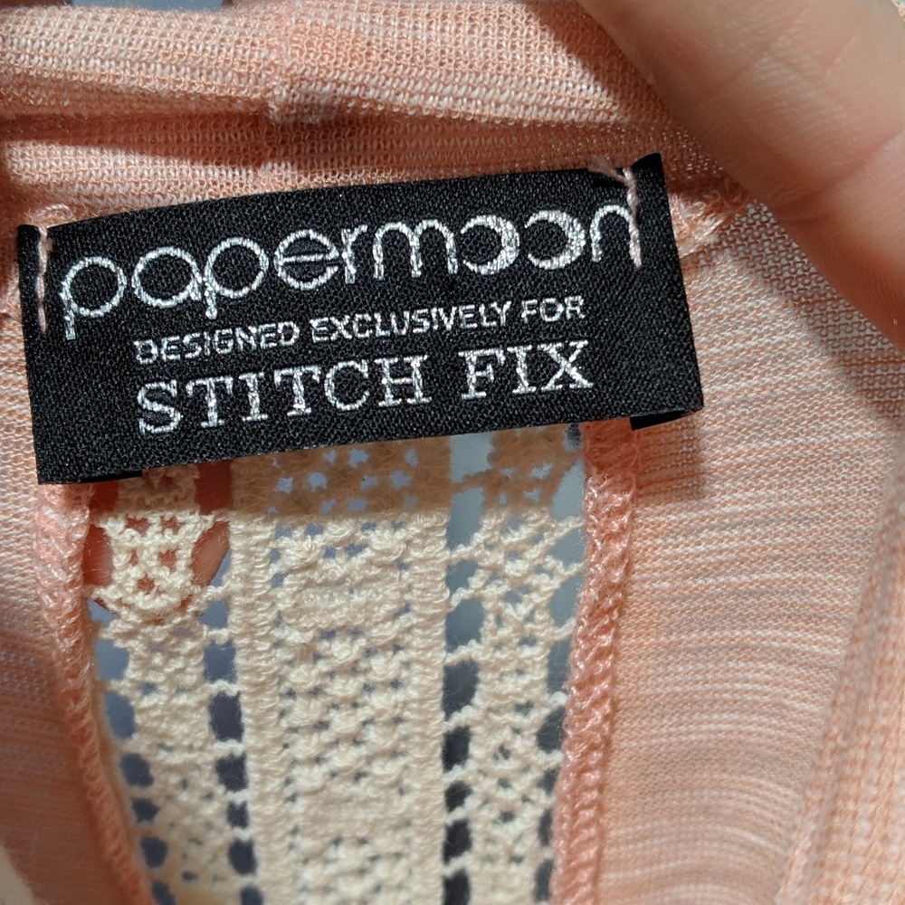 💐SOLD💐Papermoon for stitch fix peach cardigan - Picture 5 of 6
